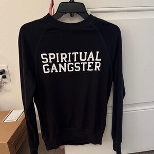 Spiritual Gangster Black Crewneck Sweater SIZE XS!